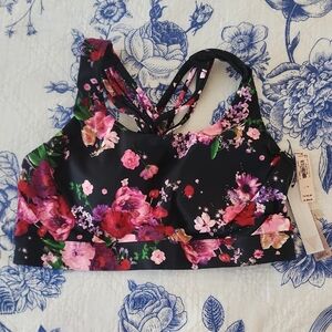 Victorias Secret ON POINT Essential Strappy Support Sport Bra Floral Multiple Sz